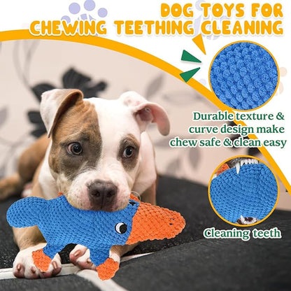 Vitscan Squeaky Dog Toys for Aggressive Chewers Large Breed, Large Dog Toys for Big Dogs, Stuffed Platypus Tough Plush Dog Toy,Interactive Dog Chew Toy/Puppy Chew Toys/Pet Toys for Small Dogs