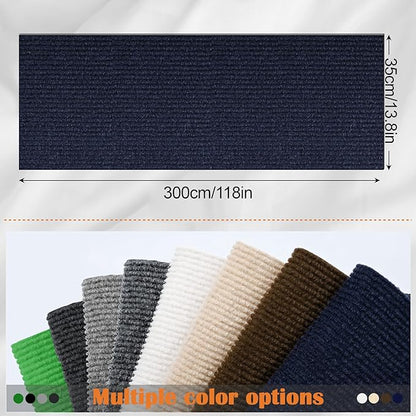 Cat Scratch Furniture Protector - 118" x 13.8" Trimmable Self-Adhesive Cats Claws Scratch Pads, DIY Cat Climbing Couch Protector for Scratch Post Cat Tree Replacement Indoor (Dark Blue)