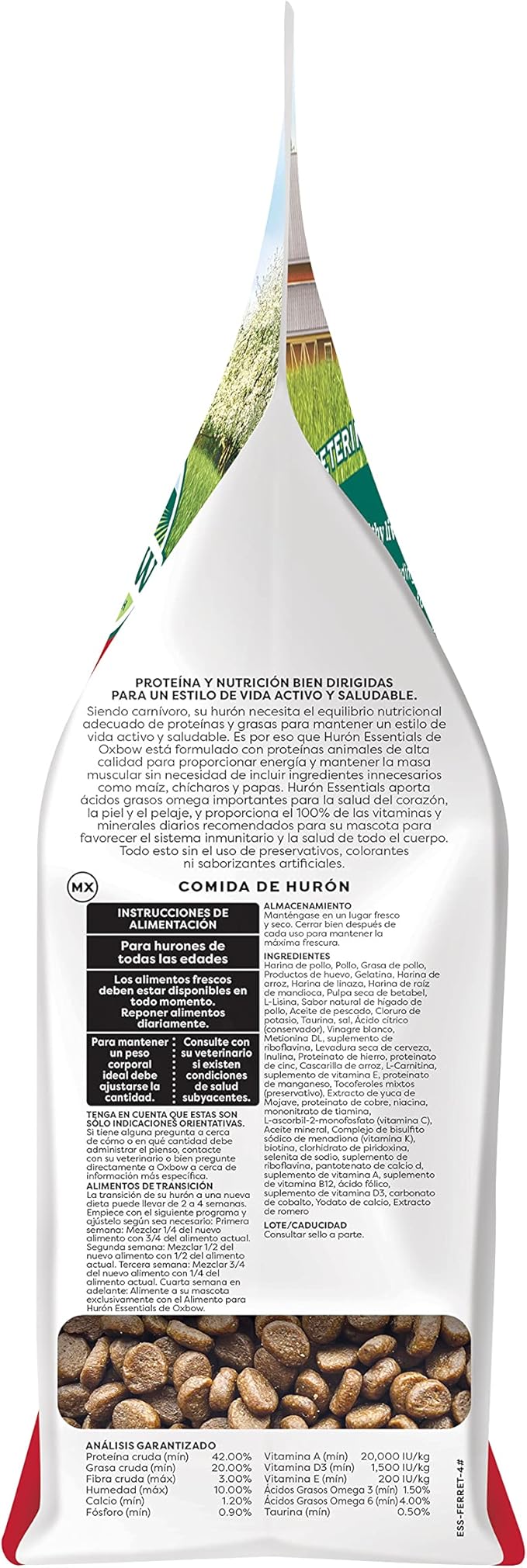 Oxbow Essentials Ferret Food, Vitamin & Mineral Rich Formula for Ferret, High Protein Food & High Fat, Small Animal Pet Products, Oxbow, Made in USA, 4 lb Bag