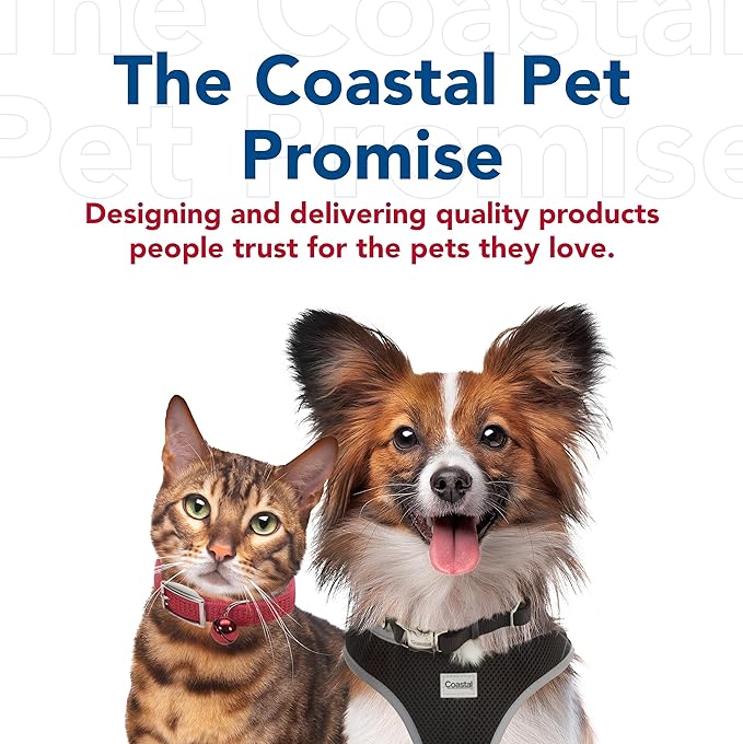 Coastal Pet Safari Double Row Comb - Helps Dry Skin - For Flea Prevention and Detection in Pets with Short and Long Hair