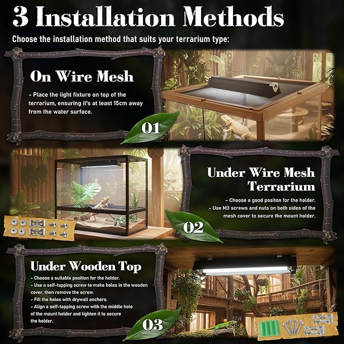 NEPTONION T5 Reptile UVB Light 6.5 Inches Fixture with UVB 10.0 Bulb High Output Hood for Terrariums, Basking Reptiles, Lizards, Chameleons, Iguanas, Bearded Dragons, 4W