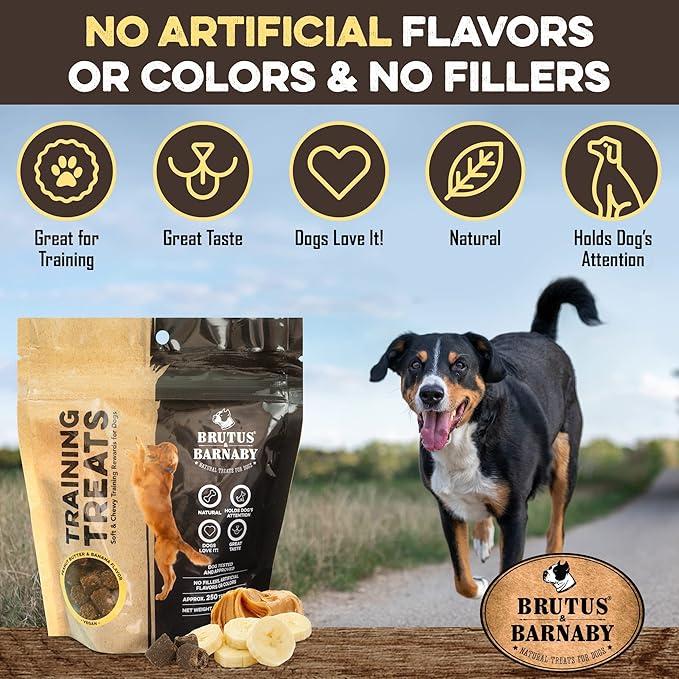 BRUTUS & BARNABY Sweet Potato (8oz) + Training Treats for Dogs (8oz)