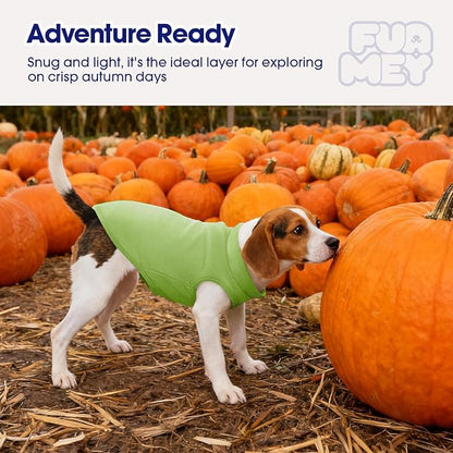 FUAMEY Dog Fleece Vest for Large Dogs,Warm Stretchy Dog Sweatshirts Pullover with Leash Hole Dogs Sweater Soft Pet Turtleneck Cozy Pet Vest Lightweight Sleeveless Green XXL