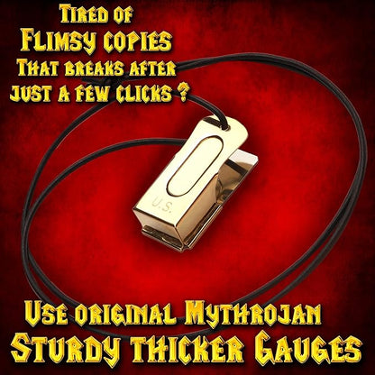 Mythrojan Brass and Steel Pet Training Clicker Puppy Dog Training Cricket Clicker U.S. Engraved WII Military Gear Metal Clicker in Set of 5 Pcs