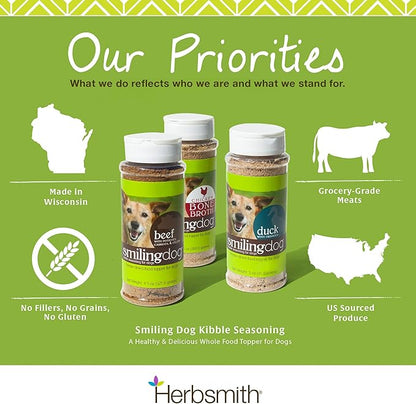 Herbsmith Kibble Seasoning – Freeze Dried Turkey – Dog Food Topper for Picky Eaters -4.9 oz