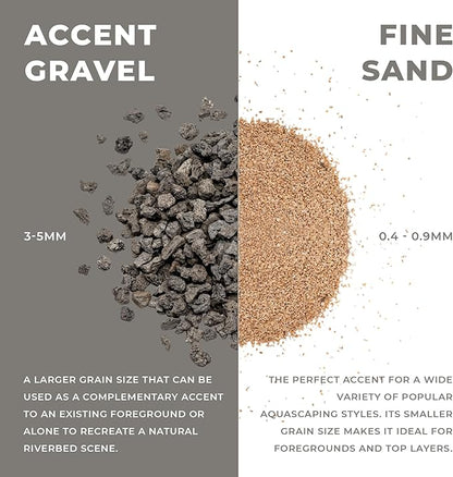 UNS Controsand - Vesuvius, 8L - Natural Freshwater 3-5 mm Dark Gray Gravel - Decorative Small Rocks for Aquascaping Planted Tank - Aquarium Terrarium Substrate for Betta, Shrimp, Fish, Reptile Decor