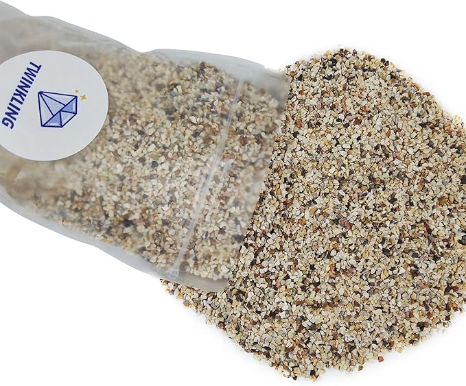 TWINKLING Silica Sand, Aquarium Sand, Horticultural Sand, Vermiculite, Coarse Sand for Plants, Fire Pit, Aquarium, Fish Tank, Resin Art, DIY Craft, Vase Filler, Home Decor, 410g/14.5oz (10-20 Mesh)