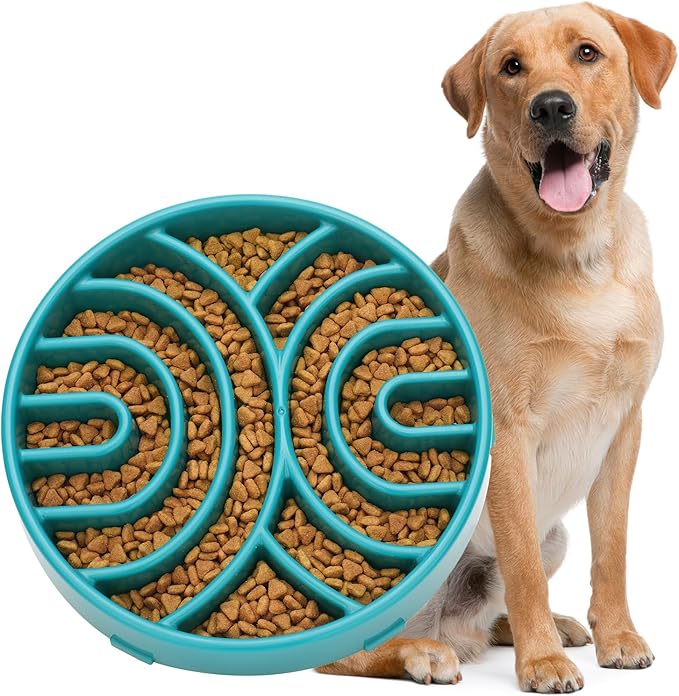 Whippy Slow Feeder Dog Maze Bowl - Anti-Choking, Anti-Slip Interactive Puzzle Feeder for Large Dogs, Green