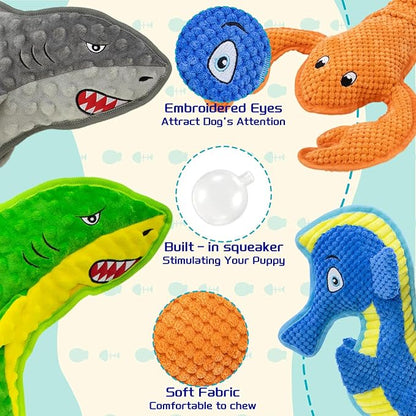 No Stuffing Dog Toys,Dog Squeak Toy for Small,Medium,Interactive Dog Toys for Large Dogs,Tug of War Toy,Puppy Teething to Keep Them Busy, Best Christmas Toys