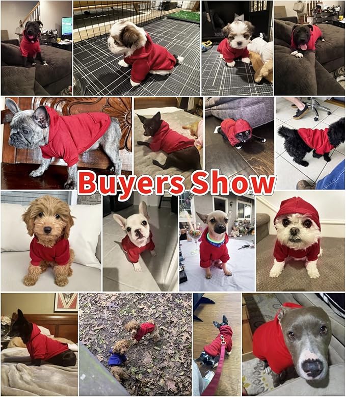 Idepet Pet Dog Hoodies Dog Clothes for Small Dogs Vest Chihuahua Clothes Warm Coat Jacket Autumn Puppy Outfits Cats Dogs Clothing(S, WineRed)