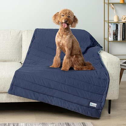 PetAmi Cooling Mat for Dog, Premium Pet Cooling Blanket for Crate Kennel, Indoor Cat Cool Sleeping Pad, Q-MAX Cold Sofa Couch Cover for Summer, Gray/Light Grey, Medium (29x40)