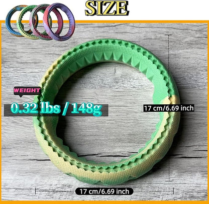 4Pcs Tough Durable Ring Toy for Dogs Tug Ring Strong Rubber Dog Fetch Toy for Small Medium Breeds Multi-Color Pack of 4