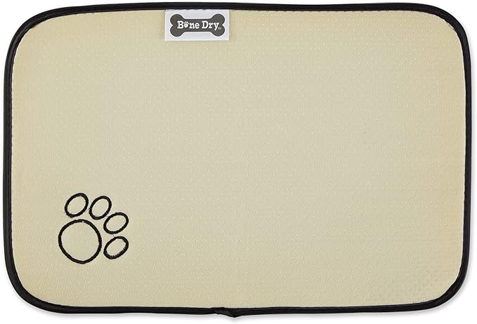 Bone Dry Machine Washable, Ultra Absorbent Pet Mat, 12x18, Blue Stripe