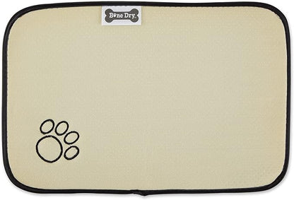 Bone Dry Machine Washable, Ultra Absorbent Pet Mat, 12x18, Blue Stripe
