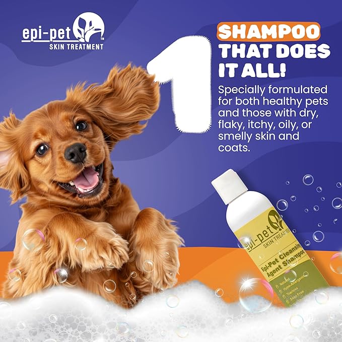Epi-Pet Cleansing Agent Pet Shampoo, 8 oz, White and Green (80518)