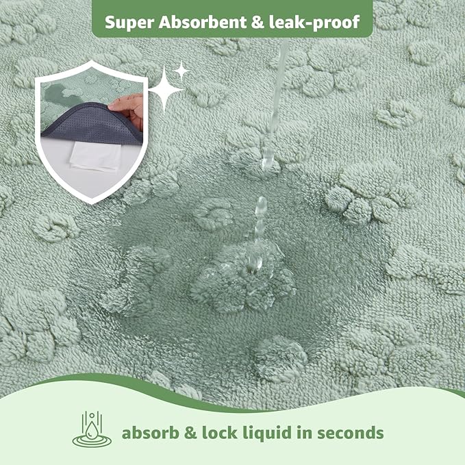 LOOBANI Reusable Puppy Pads: 4 Pack Super Absorbent Washable Pee Pads for Dogs, Leakproof and Waterproof Dog Training Pads Whelping Pads for Potty, Floor, Crate, Couch Bed and Travel, 18"x24"