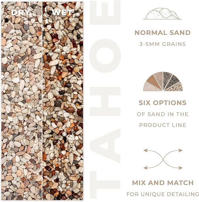 UNS Controsand - Tahoe, 3L - Natural Freshwater 3-5 mm Neutral Gravel - Decorative Small Rocks for Aquascaping Planted Tank - Aquarium Terrarium Substrate for Betta, Shrimp, Fish, Reptile Decor