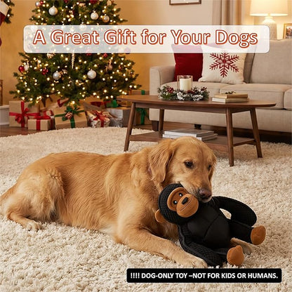 Plush Stuffed Squeaky Dog Toys, Dog Toy Medium、Large Breed, Dog Chew Toys for Non-Aggressive Dogs,Chew Dog Toys to Keep Them Busy,Solomon，11" x 11" Gorilla