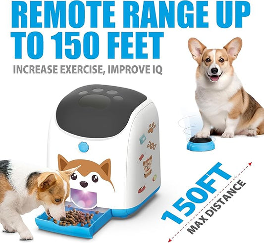 PICAPETS Dog Puzzle Feeder Toy – Remote Control Automatic Treat Dispenser with Light, Interactive IQ Training Slow Feeder, Large Capacity for All Dog Breeds