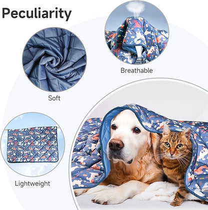 wegreeco Pet Dog Cooling Mat for Cats, Lightweight Bed Outdoor Cooling Blanket for Dogs and Cats, Small Medium Large Puppy Cool Pad for Dogs, Cute XLarge