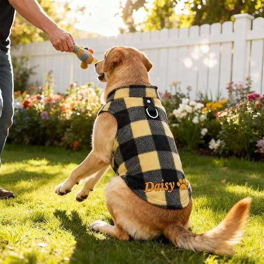 Personalized Dog & Cat Sweater, Custom Dogs Winter Clothes with Name, Personalized Christmas Dog Sweaters for Small Medium Large Pets, Birthday Xmas Gifts for Pet