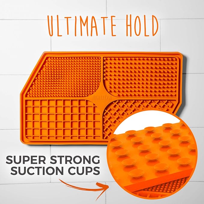 Mighty Paw Interactive Dog Lick Pad | Anxiety Relief, Dishwasher Safe, 4 Textures. Great for Dental Health. Dog Enrichment Toys for Medium Dogs, Lick Mat for Dogs Large Breed