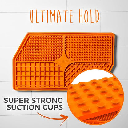 Mighty Paw Interactive Dog Lick Pad | Anxiety Relief, Dishwasher Safe, 4 Textures. Great for Dental Health. Dog Enrichment Toys for Medium Dogs, Lick Mat for Dogs Large Breed