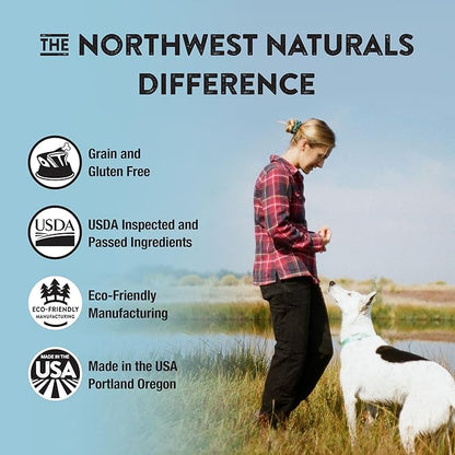 Northwest Naturals Freeze-Dried Beef Dog Food - Bite-Sized Nuggets - Grain-Free, High-Protein, Raw Diet, Human-Grade Ingredients, All Natural, Premium Quality, Healthy & Nutritious, Made in USA, 25 Oz