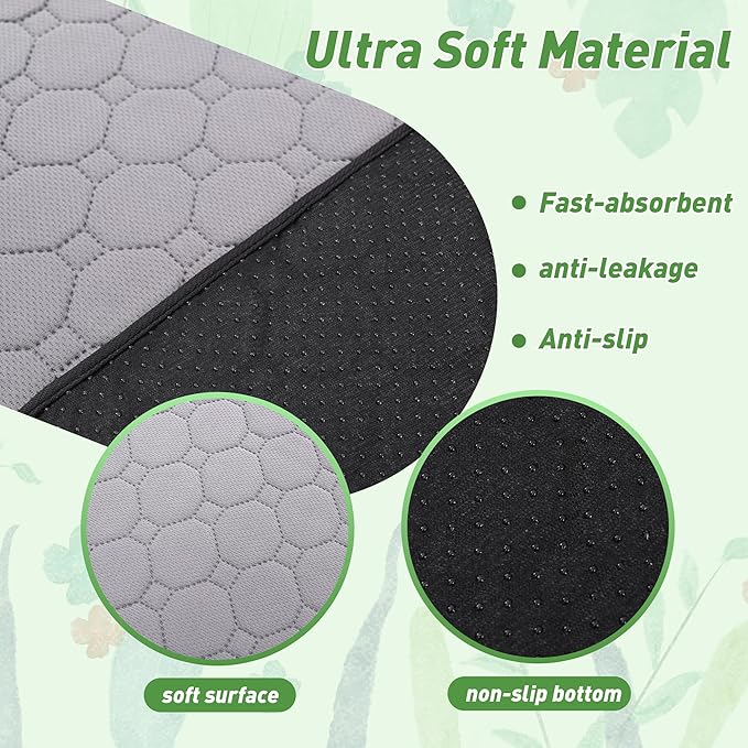 LWYMX Guinea Pig Bedding, Guinea Pig Pee Pads Washable and Reusable 2 Pack, Guinea Pig Fleece Cage Liners12*24