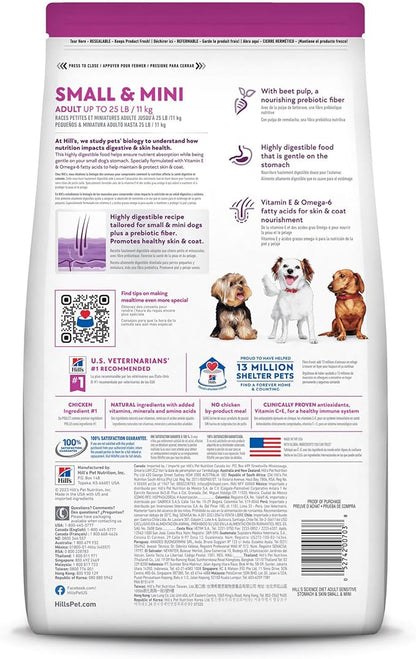 Hill's Science Diet Sensitive Stomach & Skin, Adult 1-6, Small & Mini Breeds Stomach & Skin Sensitivity Support, Dry Dog Food, Chicken Recipe, 4 lb Bag