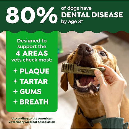 Greenies Veterinarian-Recommended Adult Natural Dental Dog Treats Regular Size, Original Flavor, (4) 18 ct Packs (72 Treats Total)
