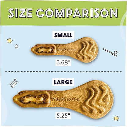 Pawstruck Natural Dental Chews for Medium Large Dogs & Puppies - Vet Recommended Brush Stick Treats Made in USA Breath Freshener to Improve Oral Hygiene & Clean Teeth - 30 Count - Packaging May Vary