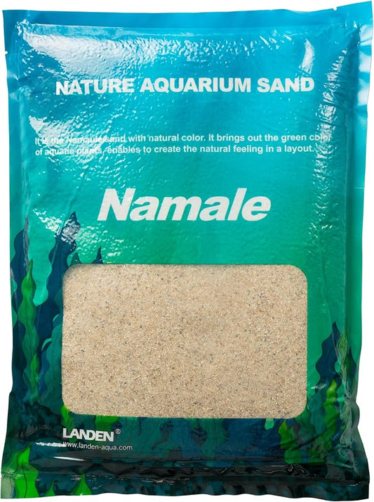 LANDEN Namale Aquarium Sand 2L(Approx 7 lbs), Super Natural Sand for Aquarium Landscaping, Cosmetic Sand for Fish Tank, Fine Grain Substrate for Freshwater or Blackwater Biotope Tank