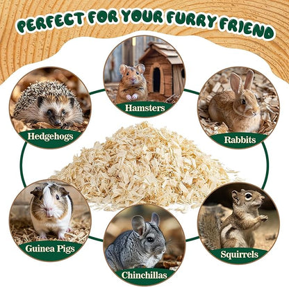 Sukh 14 OZ Aspen Hamster Bedding - Aspen Shavings Pet Supplies Bedding and Litter for Guinea Pig Rabbit Snake Enclosure Horse Bunny Hedgehog Chicken Coop Reptile Chinchilla Small Animal