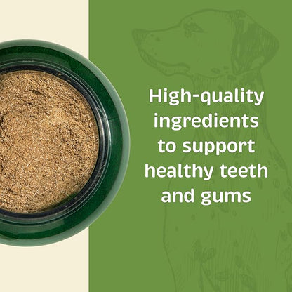 Spirited Paw Dental for Cats & Dogs - Teeth Support Powder for Dogs & Cats - Pet Health Supplements with Calcium & Fresh Breath Support - Dental Care for Plaque & Tartar - 165 g