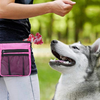 STMK Dog Treat Pouch Dog Clicker Training Kit, Dog Training Treat Pouch Dog Clicker for Training, 3 Ways to Wear Easily Carries Treat Pouches for Pet Training (Pink)
