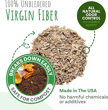 Small Pet Select Brown Natural Paper Bedding, Soft Animal Bedding with Odor Control for Guinea Pig, Rabbit, Hamster, or Bunny, Cage Accessories, Made in the USA, 178L (2 Pack)