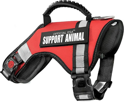 Support Pets The Only Official ESA™ Dog Harness – Adjustable No-Pull Dog Vest for Easy Pet Recognition with Reflective Straps – Soft, Padded & Comfortable for Training and Daily Use - Large