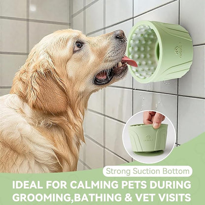 Dog Slow Feeder Lick Bowl, Anxiety Relief Dog Licking Mat Treat Dispenser, Non-Slip Anti-Choking Slow Eating Lick Bowl for Small Medium and Large Breed Dogs, BPA Free Silicone