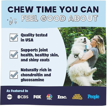 Pawstruck 2-in-1 Collagen Wrapped Jerky Natural Treats for Dogs - 5 Rings - Limited Ingredient Grain Free for Small, Medium, and Large Dogs
