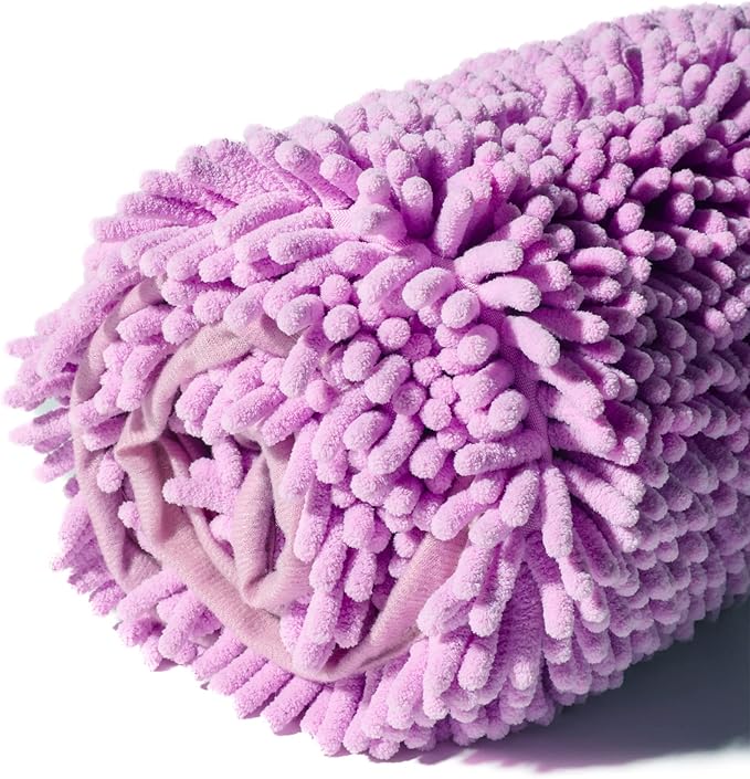 Patas Lague 2 Pack Absorbent Dog Towel for Drying Dogs Large, 35''x15'' Extra Large Microfiber Quick Drying Pet Bath Towel with Hand Pockets, Machine Washable Pet Shammy Lilac Aqua