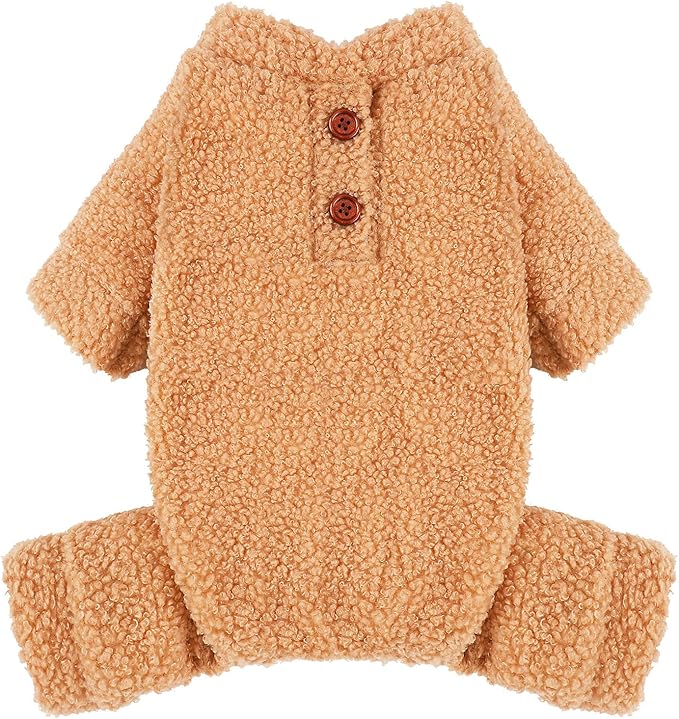 Dog Pajamas Small Sized Dogs Boy Girl Small Dog Sweater Fleece Puppy Clothes Jammies Doggie Pjs Chihuahua Fall Winter Warm Pet Onesies Jumpsuit Clothing Male Female