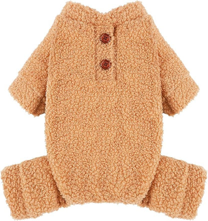 Dog Pajamas Small Sized Dogs Boy Girl Small Dog Sweater Fleece Puppy Clothes Jammies Doggie Pjs Chihuahua Fall Winter Warm Pet Onesies Jumpsuit Clothing Male Female