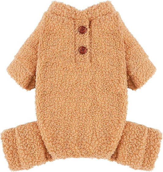 Dog Pajamas Small Sized Dogs Boy Girl Small Dog Sweater Fleece Puppy Clothes Jammies Doggie Pjs Chihuahua Fall Winter Warm Pet Onesies Jumpsuit Clothing Male Female