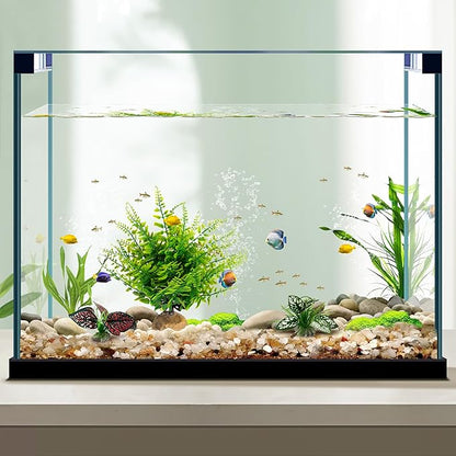 Moonorange Reptile Artificial Plants, Terrarium Plants Decorations Supplies, Aquarium Fish Tank Plants, Amphibian Habitat Hideout Tank Accessories(L Set-3pcs/E)