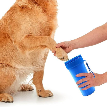 2-in-1 Pet Paw Cleaner - Extra Large - For Extra Large Dogs Like German Shepherds, Great Danes, St. Bernards, Boxers, and Mastiffs - Portable