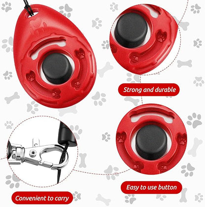 Frienda 18 Pieces Dog Training Clicker, Pet Behavioral Training Clickers with Wrist Strap for Dogs Cats Puppy Birds Horses(Multicolor)