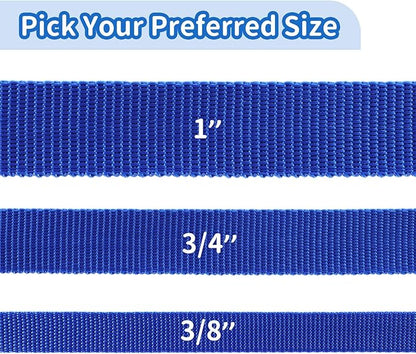 HIKISS Long Dog Leash Obedience Recall Training Agility Lead with Thickening Material for Large Dog - 15ft 20ft 30ft 50ft 100ft Training Leash(Blue 50ft)