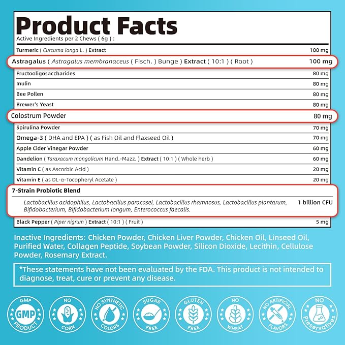 Dog Allergy Relief Chews – Advanced Itch Relief for Dogs with Probiotics, Natural Herbs, Omega-3 – Anti-Itch Skin & Coat Supplement for Dogs – Immune & Digestive Support, 90 Soft Chews