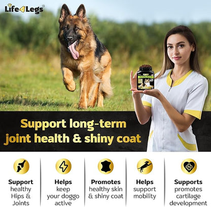 Soft Chews Hip and Joint Supplement for Dogs - Dog Joint Pain Relief Treats - Glucosamine, Chondroitin, Turmeric - Mobility Supplement (Bacon - 30 Soft Chews)